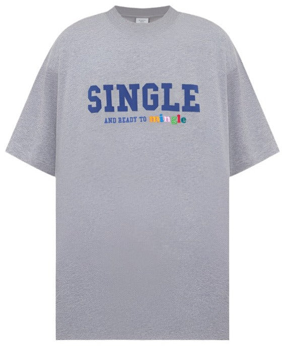 Vetements Single And Ready To Mingle T-Shirt Grey  | Hype Vault Kuala Lumpur