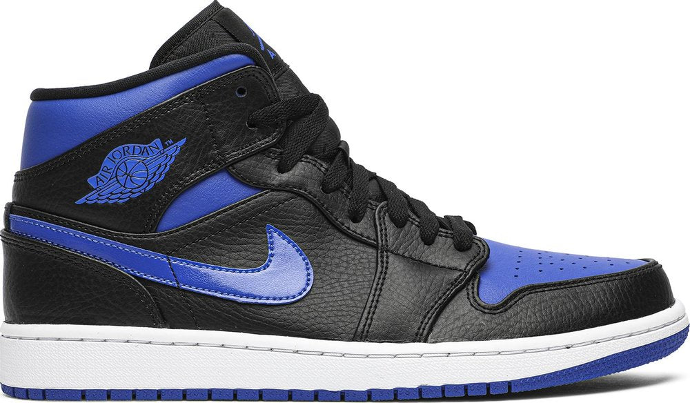 Air Jordan 1 Mid 'Royal' (Size UK7/US8) (Condition: Right midsole yellow)