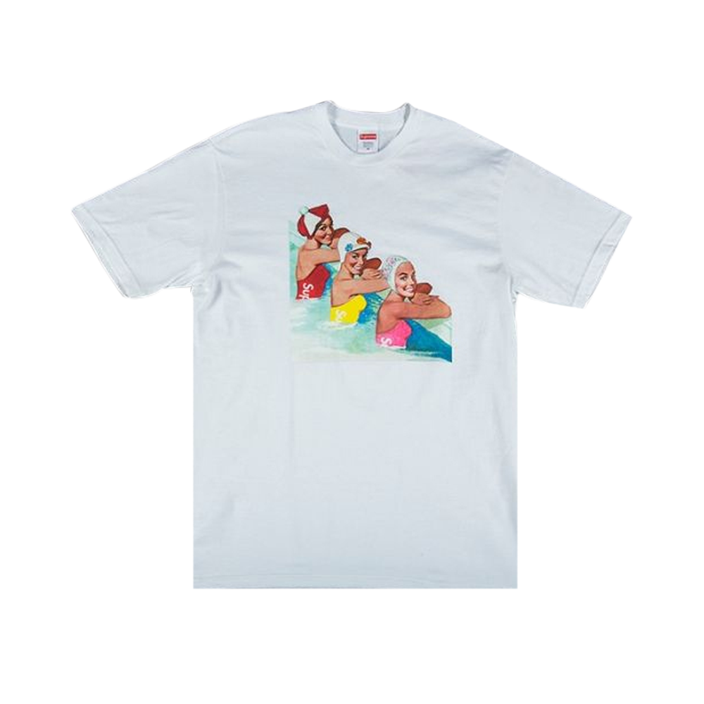 Supreme Swimmers Tee White  | Hype Vault Kuala Lumpur | Asia's Top Trusted High-End Sneakers and Streetwear Store