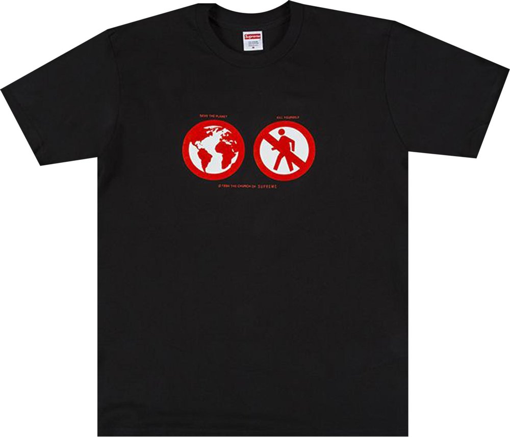 Supreme Save The Planet Tee Black  | Hype Vault Kuala Lumpur | Asia's Top Trusted High-End Sneakers and Streetwear Store