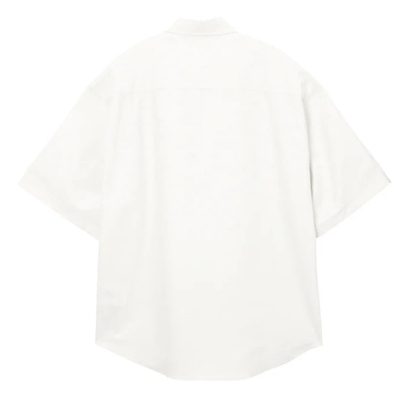 Ami Paris Cotton Boxy Fit Short Sleeves Shirt White (SS24)