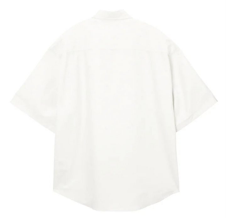 Ami Paris Cotton Boxy Fit Short Sleeves Shirt White (SS24)