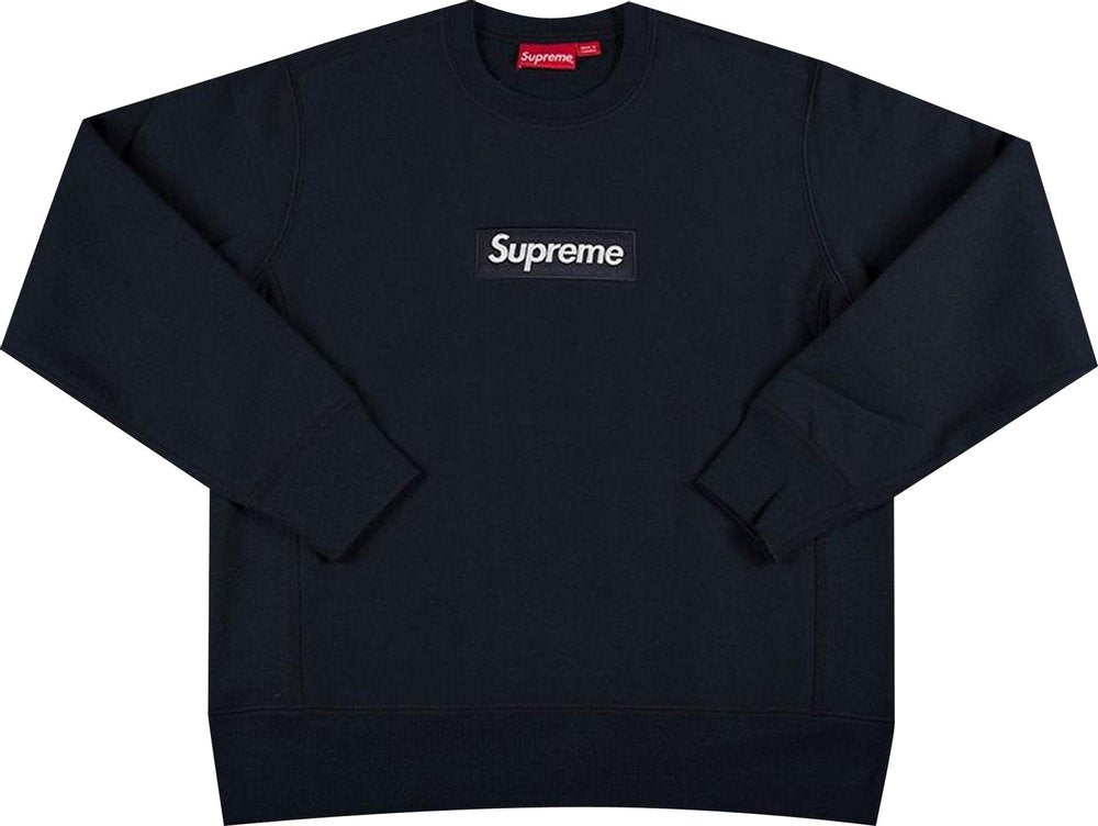 Supreme Box Logo Crewneck Navy (Size M)