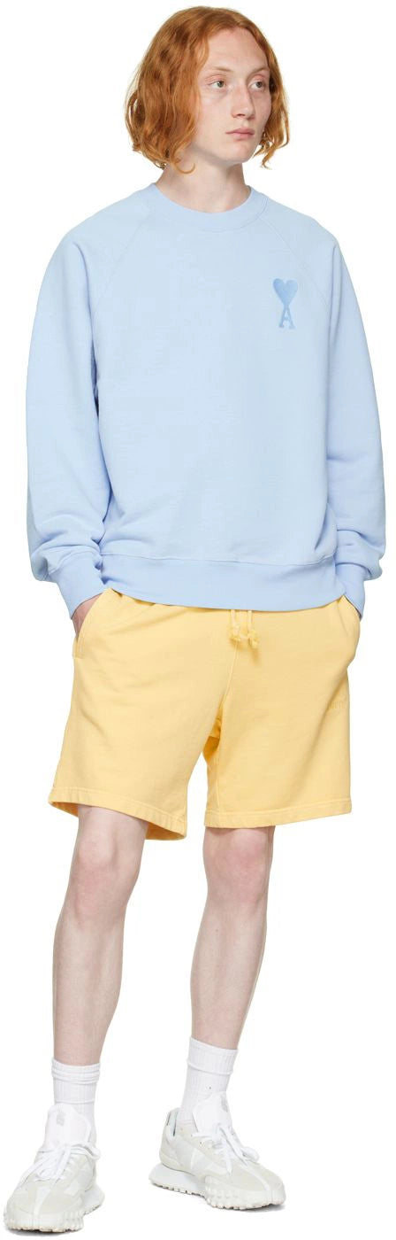 Ami Paris ADC Tonal Boxy Fit Crewneck Sky Blue (SS22)