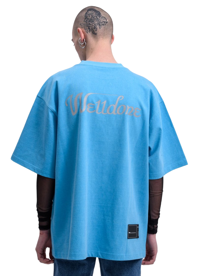 We11done Logo T-Shirt Neon Blue | Hype Vault Kuala Lumpur