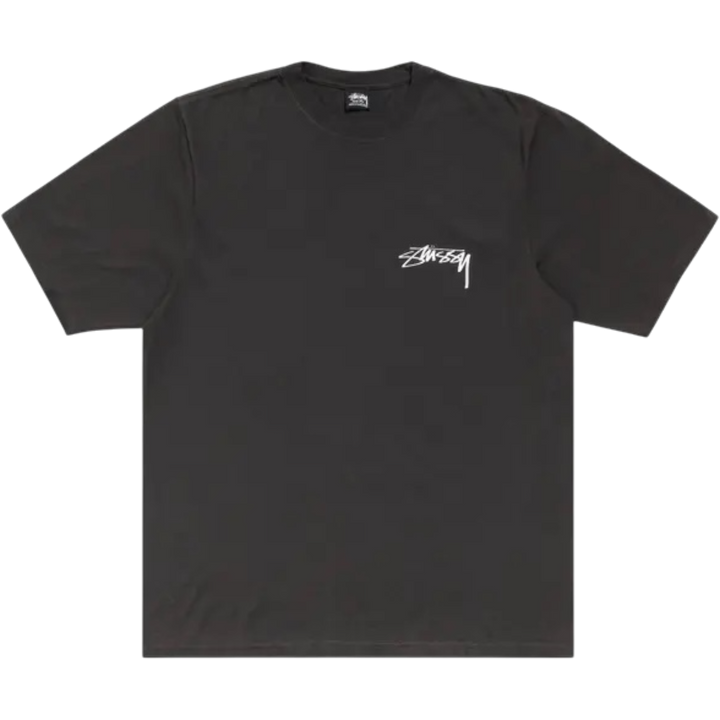 Stüssy Stack Pigment Dyed Tee 'Faded Black' (SS26)