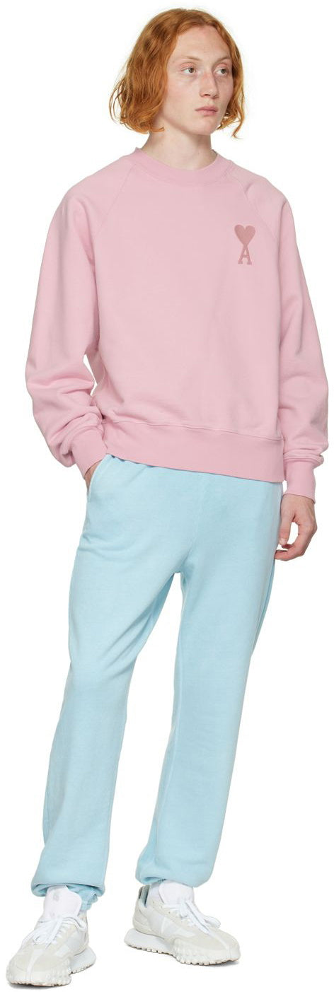 Ami Paris ADC Tonal Boxy Fit Crewneck Pale Pink (SS22)