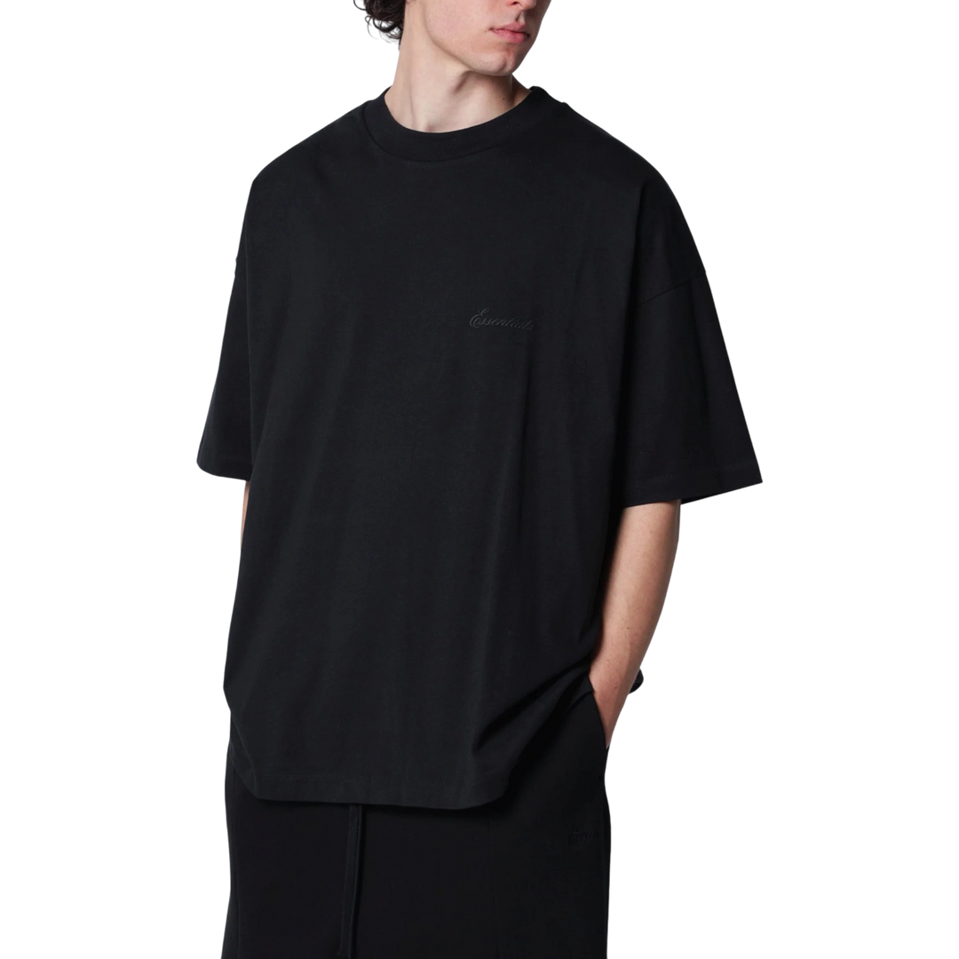 Fear of God Essentials Signature Classic Tee ‘Vintage Black’ (SS26)