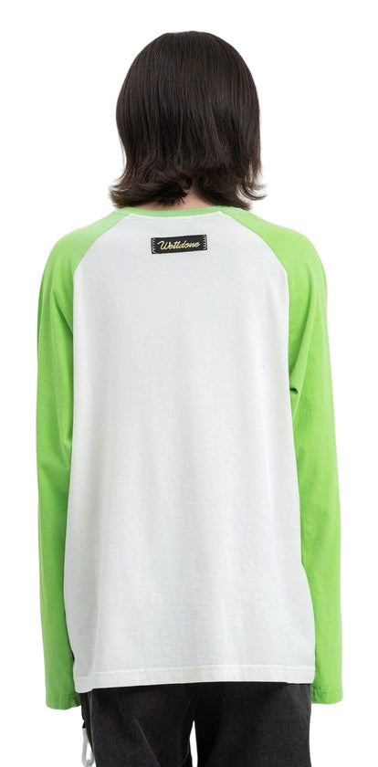 We11done Green Monster Long Sleeve Raglan T-Shirt | Hype Vault Kuala Lumpur