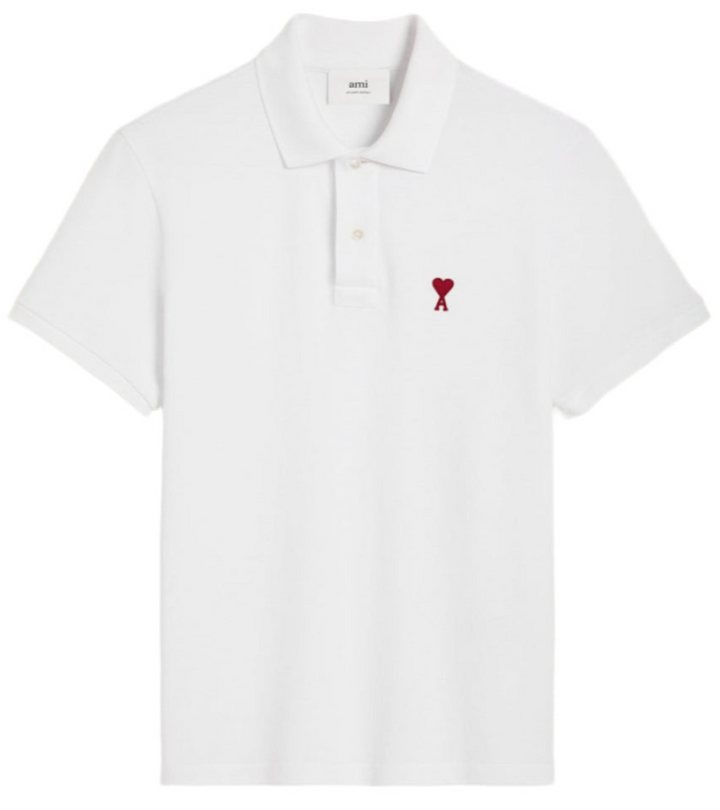 Ami Paris Cotton Ami De Coeur Polo Shirt ‘White’