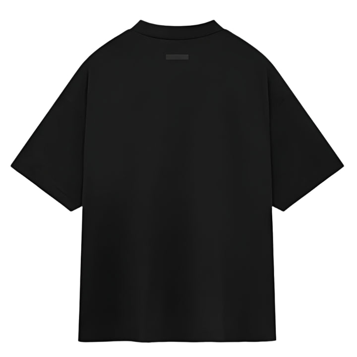 Fear of God Essentials Jersey Crewneck University Logo Tee Black | Hype Vault