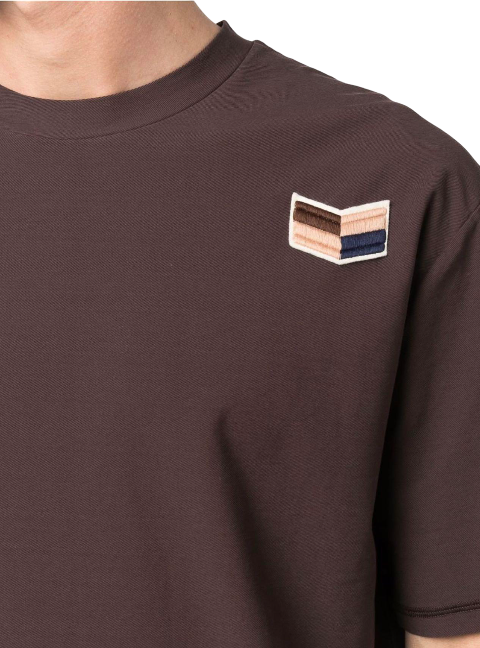 Jil Sander Logo Patch Crewneck T-Shirt Brown | Hype Vault Kuala Lumpur 