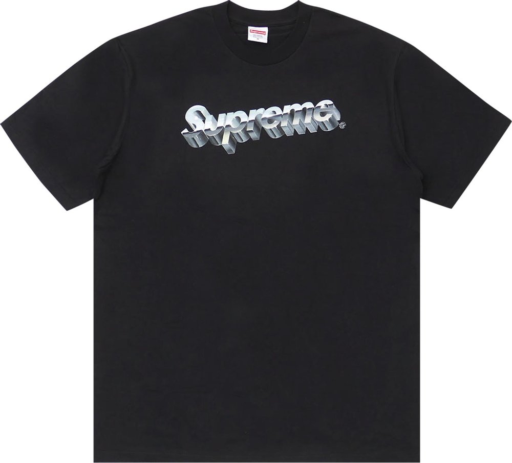 Supreme Chrome Logo Tee Black | Hype Vault Kuala Lumpur | Asia's Top Trusted High-End Sneakers and Streetwear Store