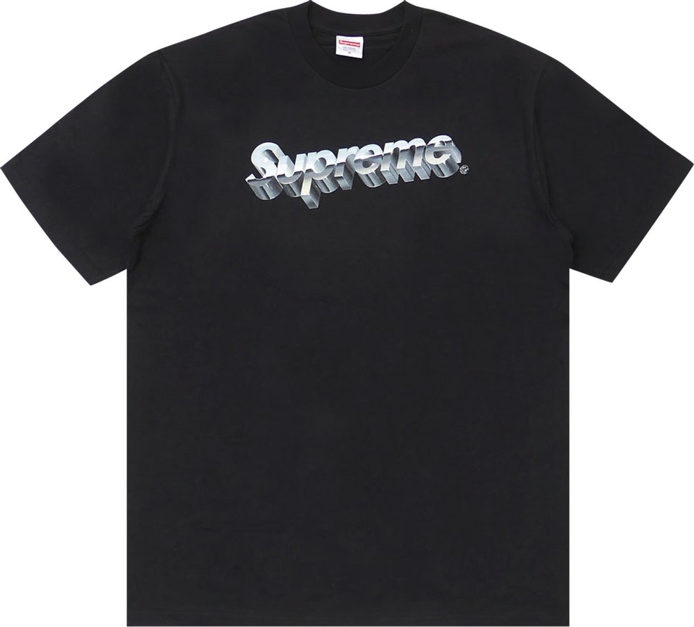 Supreme Chrome Logo Tee Black | Hype Vault