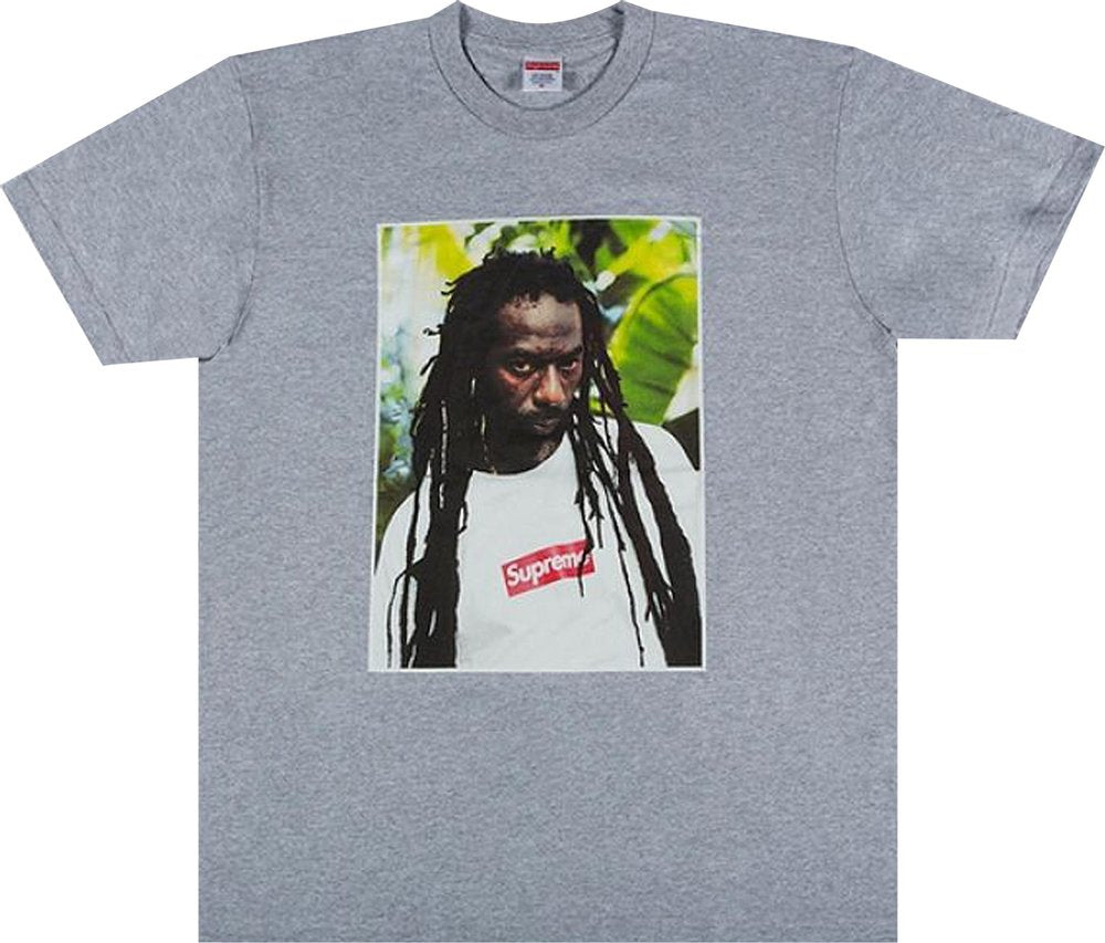 Supreme Buju Banton Tee Heather Grey | Hype Vault