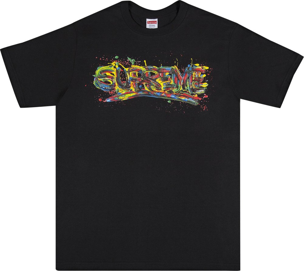 Supreme Paint Logo Tee Black | Hype Vault Kuala Lumpur | Asia's Top Trusted High-End Sneakers and Streetwear Store