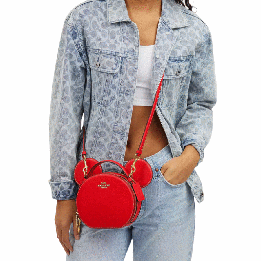 Disney x Coach Mickey Mouse Ear Bag Electric Red | Hype Vault