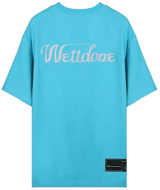 We11done Logo T-Shirt Neon Blue | Hype Vault Kuala Lumpur