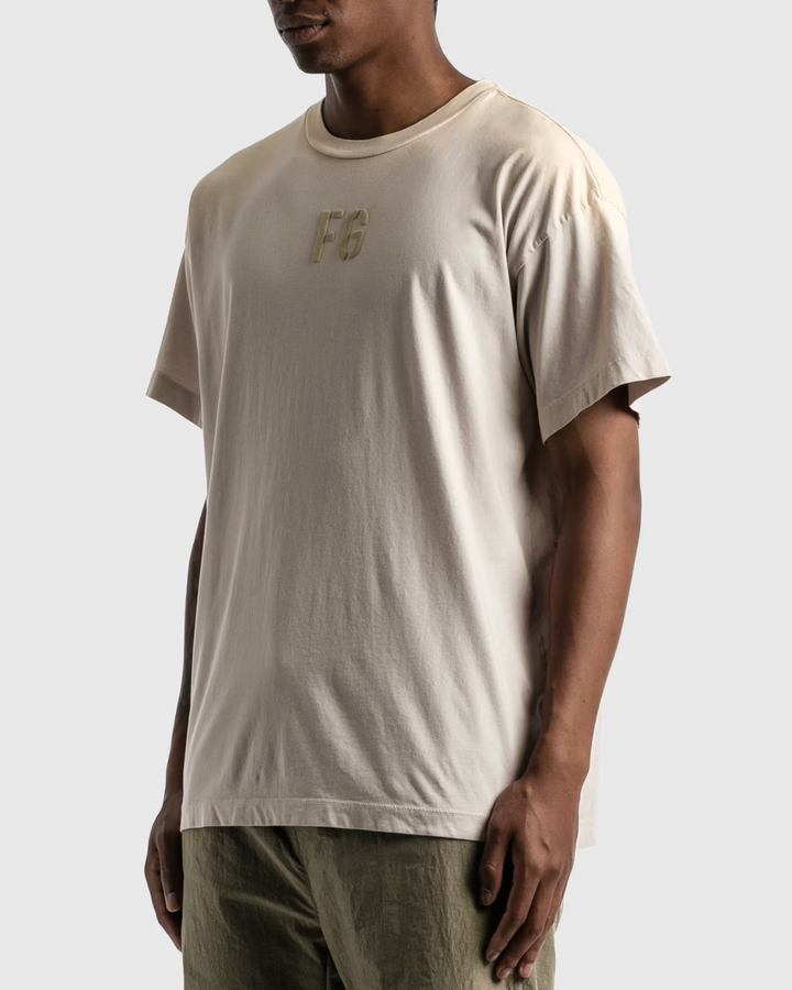 Fear of God FG Tee ‘Vintage Concrete White’ (SS21) - Hype Vault 