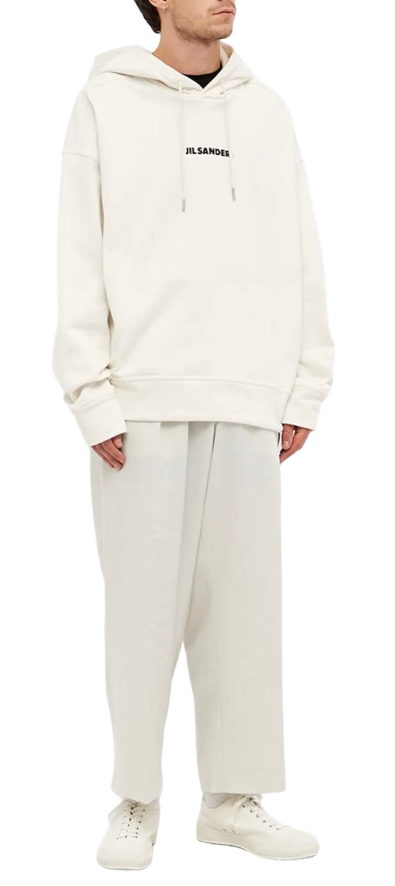 Jil Sander Plus Logo Popover Hoodie White | Hype Vault Kuala Lumpur 