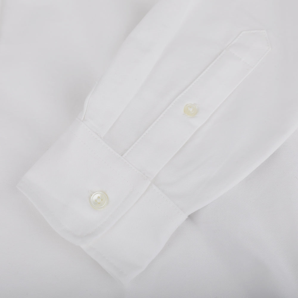 Ami Paris Logo Embroidered Long Sleeved Shirt White