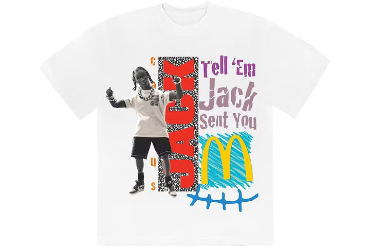 Cactus Jack Travis Scott McDonald's Jack Smile Tee White | Hype Vault Kuala Lumpur | Asia's Top Trusted High-End Sneakers and Streetwear Store