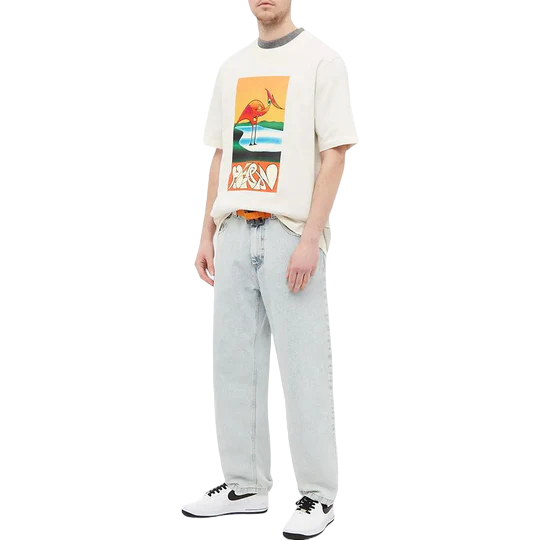 Heron Preston Heron Abstract Oversized T-Shirt White Orange | Hype Vault Kuala Lumpur 