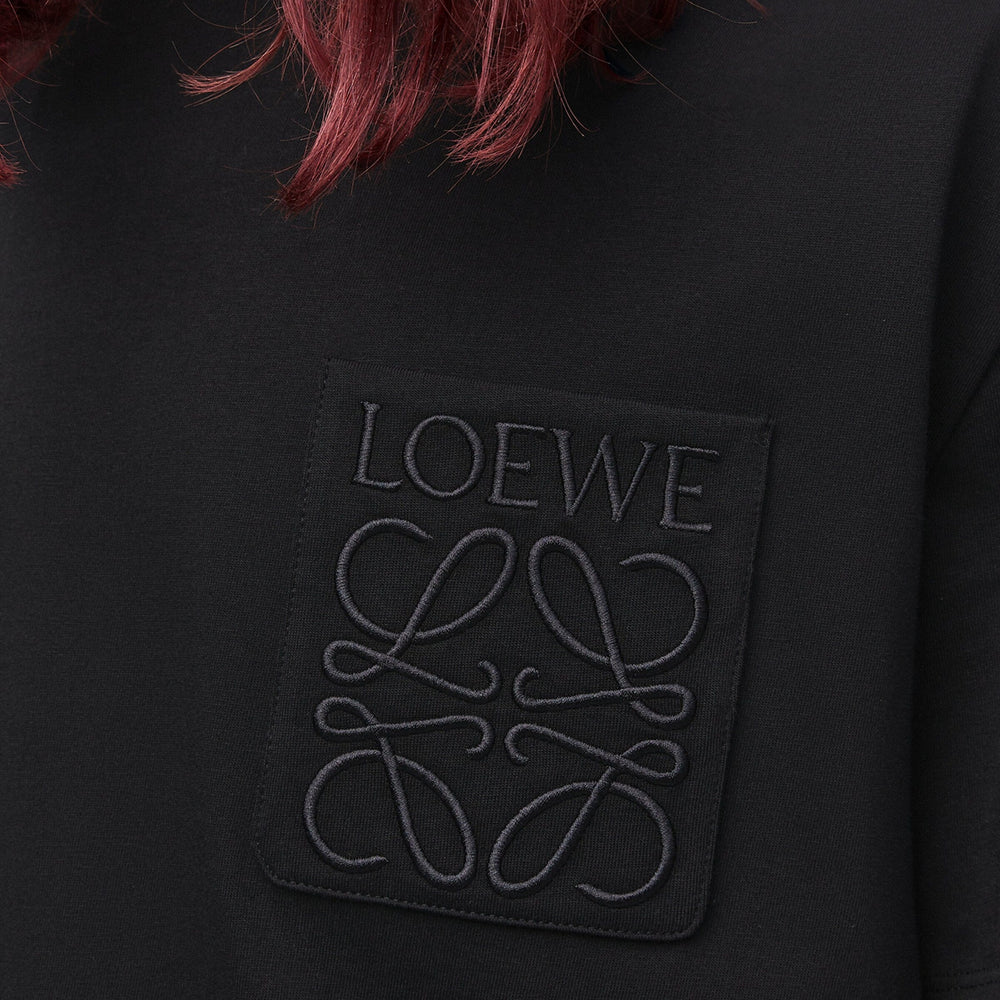 Loewe Anagram Black T-Shirt with Pocket | Hype Vault