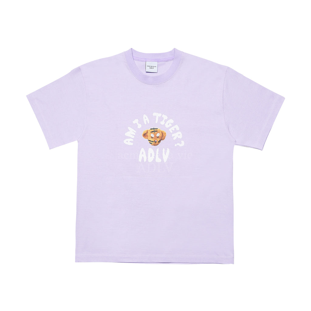 acmé de la vie (ADLV) Tiger Teddy Bear Doll Short-Sleeve T-Shirt Light Purple