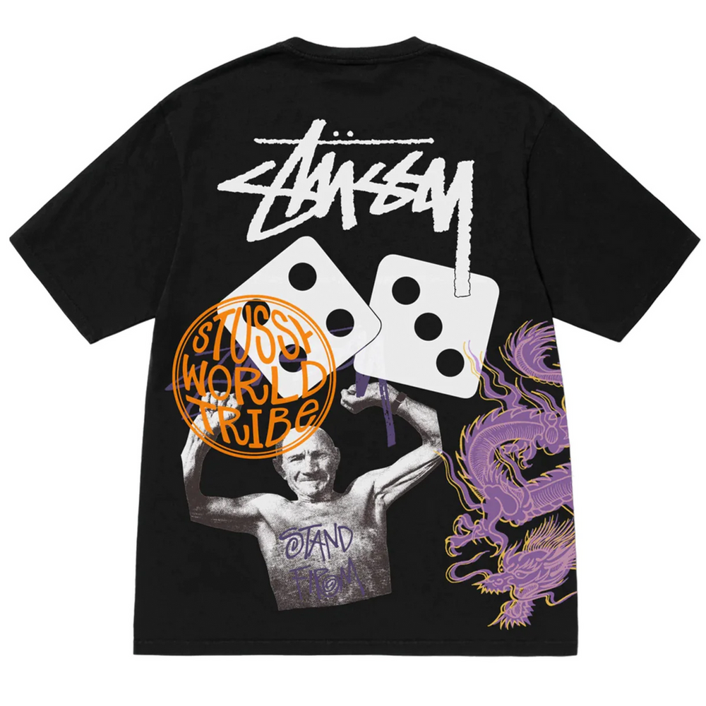 Stussy Strike Pigment Dyed Tee Black | Hype Vault Kuala Lumpur | Asia's Top Trusted High-End Sneakers and Streetwear Store