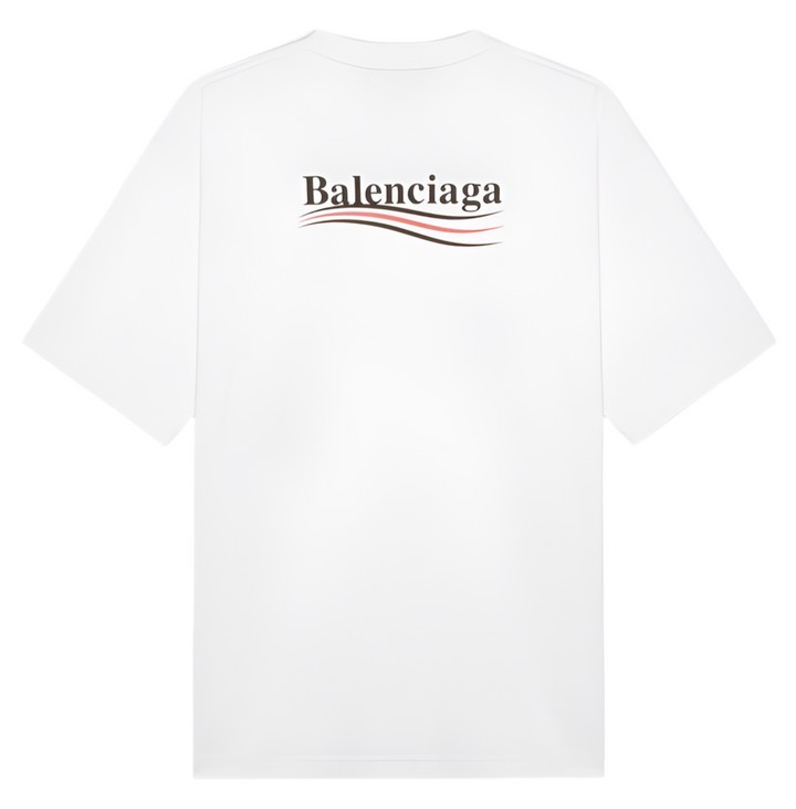 Balenciaga Political Campaign Logo T-Shirt White