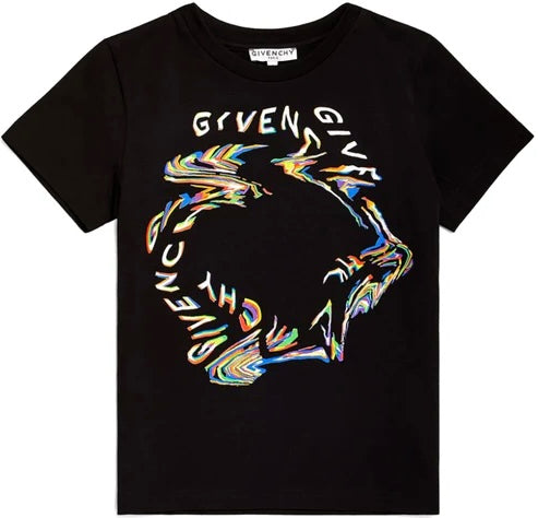 Givenchy Glitch Printed T-Shirt Black Regular Fit | Hype Vault Kuala Lumpur