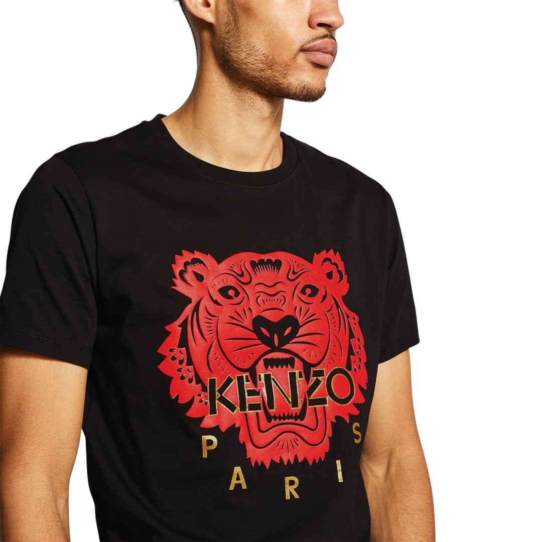 Kenzo 3D Red Tiger Logo T-Shirt 'Black'
