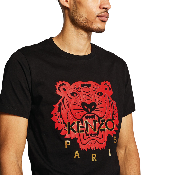 Kenzo 3D Red Tiger Logo T-Shirt 'Black'