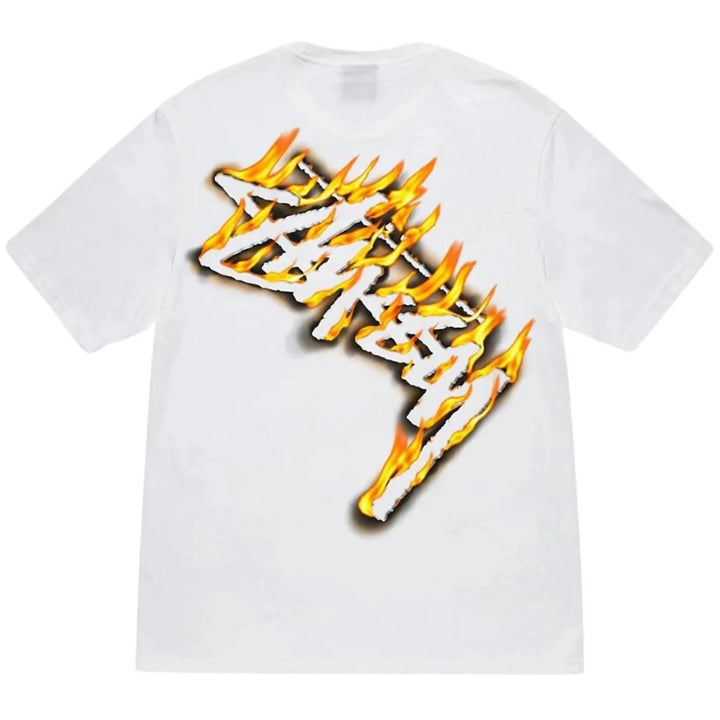 Stüssy Burning Stock Tee White