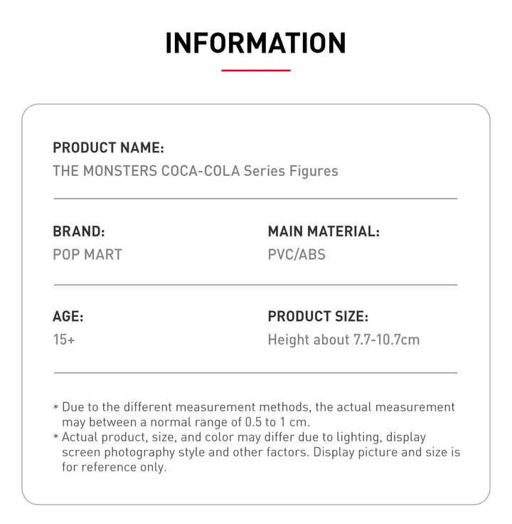 Pop Mart Labubu The Monsters Coca-Cola Series Figure Single Blind Box