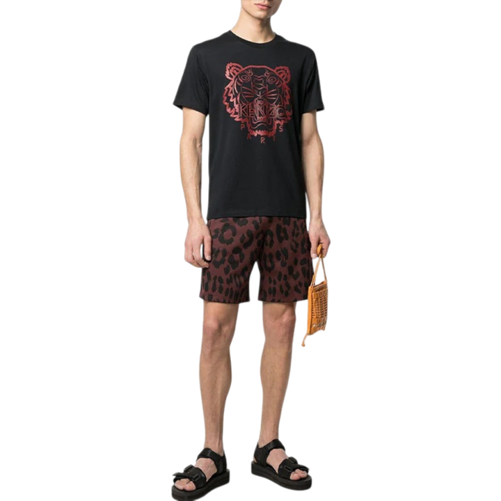 Kenzo Tiger Head Logo Printing Round Neck Short Sleeve 'Black' (SS21) - Hype Vault 
