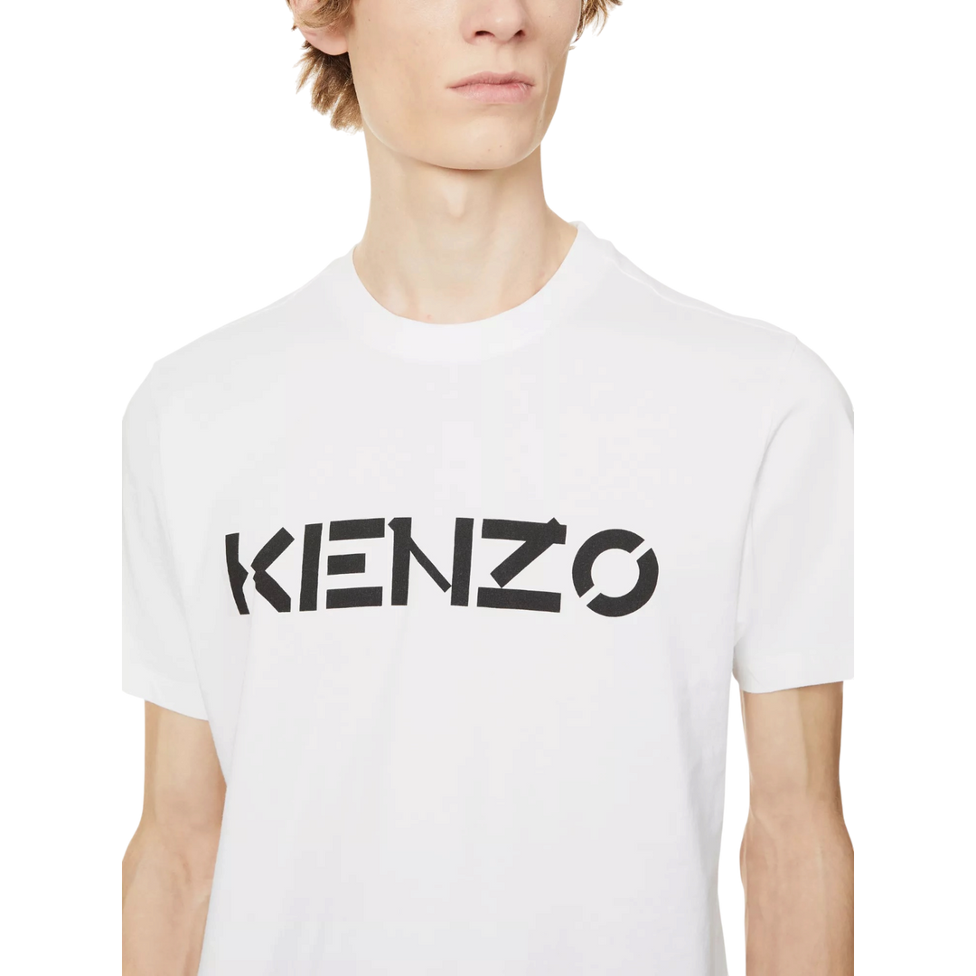 Kenzo Logo-Print Creweck Cotton-Jersey T-shirt (SS21) - Hype Vault 