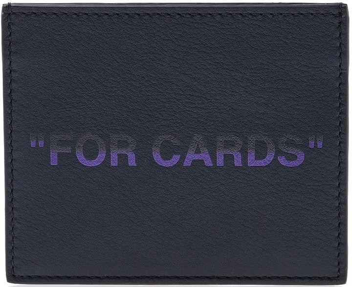 Off-White Slogan Print Leather Cardholder | Hype Vault Kuala Lumpur