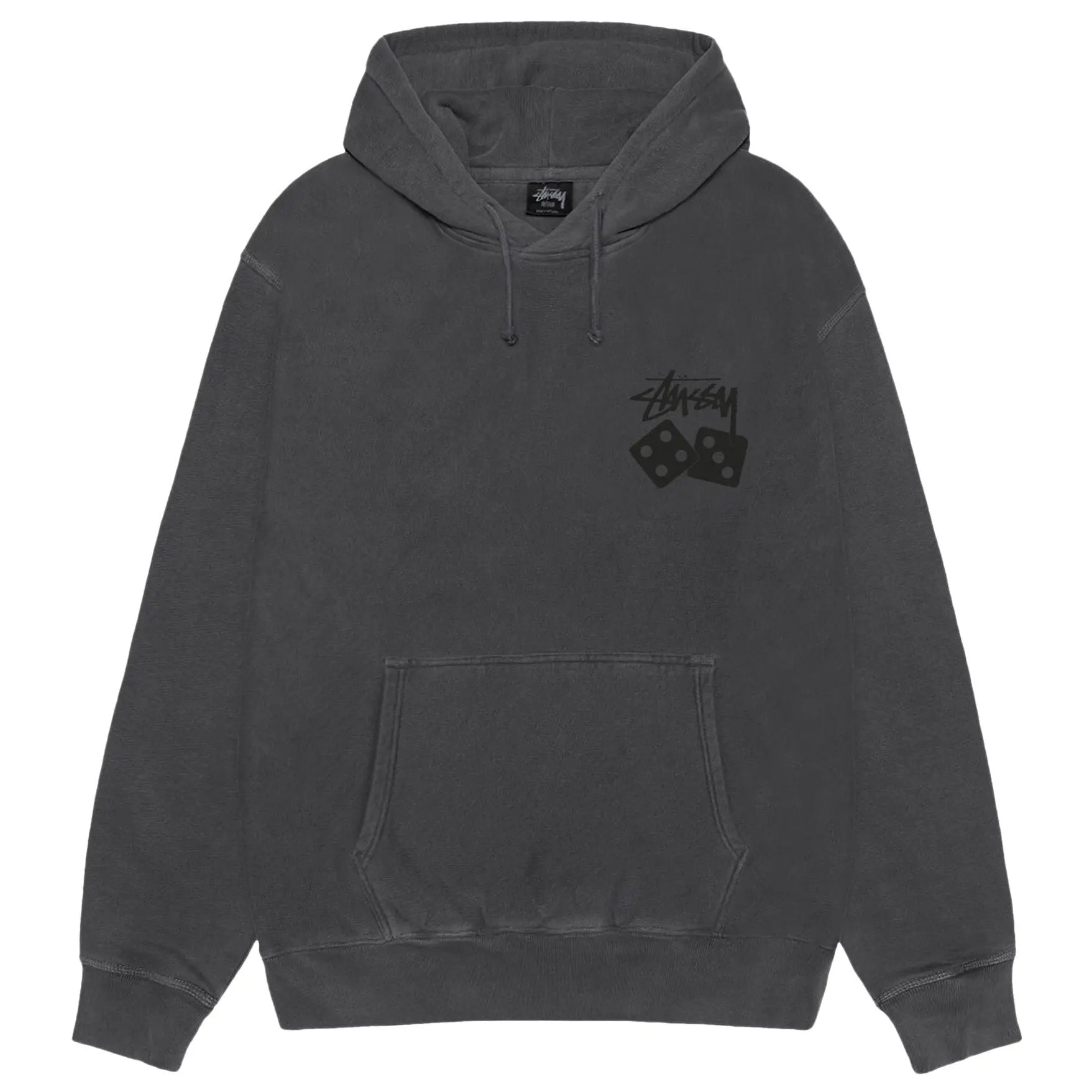 Stussy Dice Hoodie Pigment Dyed 'Black' (SS25) – Hype Vault