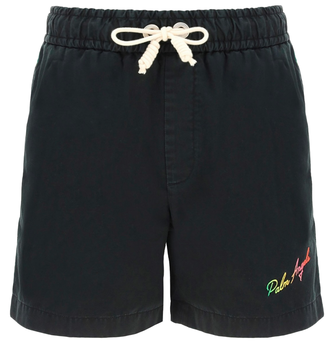 Palm Angels Exodus Striped Track Short Black | Hype Vault Kuala Lumpur 