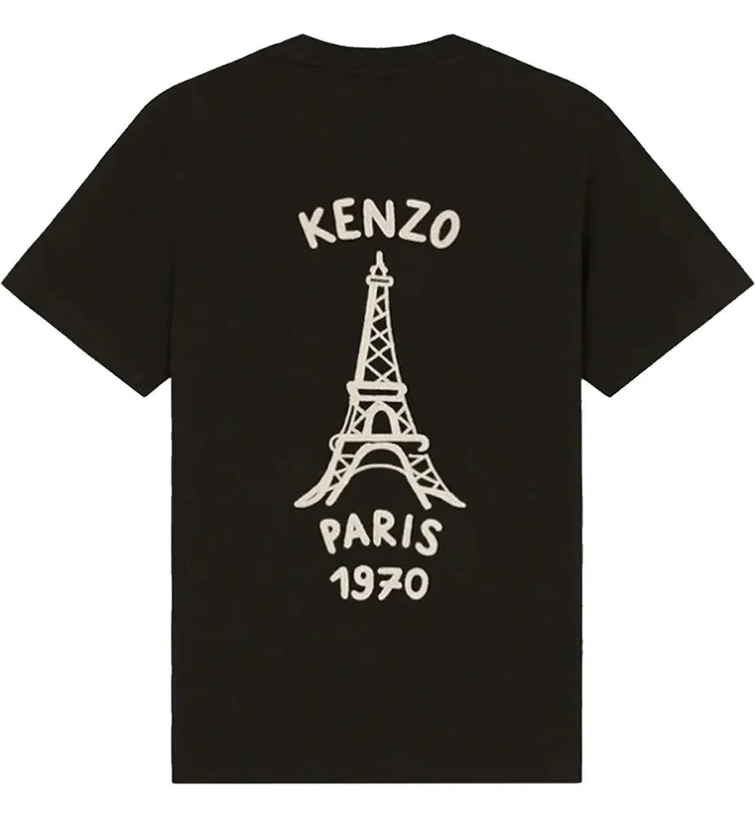 Kenzo Paris Eiffel Souvenir Embroidered T-Shirt Black | Hype Vault Kuala Lumpur