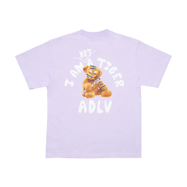 acmé de la vie (ADLV) Tiger Teddy Bear Doll Short-Sleeve T-Shirt Light Purple