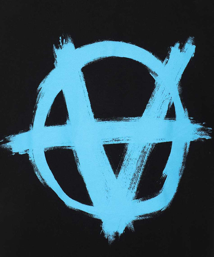 Vetements Double Anarchy Logo T-Shirt Black Blue