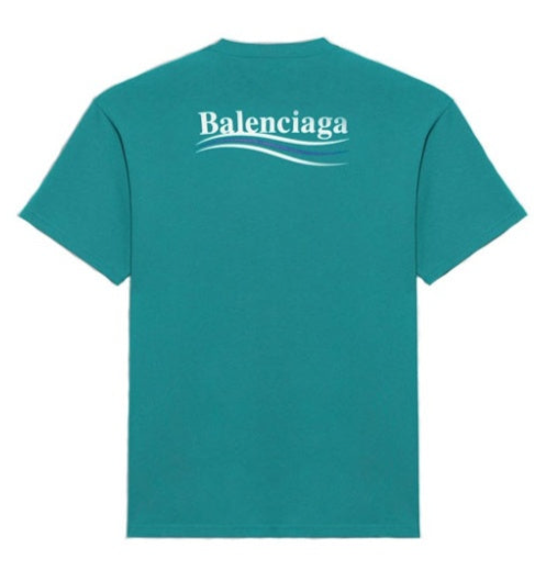 Balenciaga political campaign t-shirt available at Hype Vault – short-sleeve design with bold chest and back prints, featuring a playful, politically inspired twist on the iconic logo.