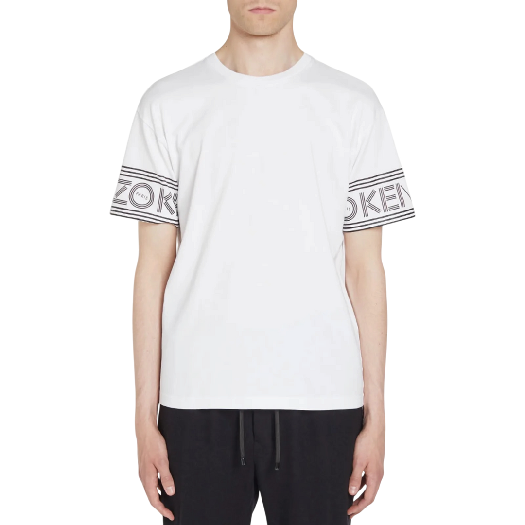 Kenzo Cuff Logo Cotton Short Sleeve T-Shirt 'White' - Hype Vault 