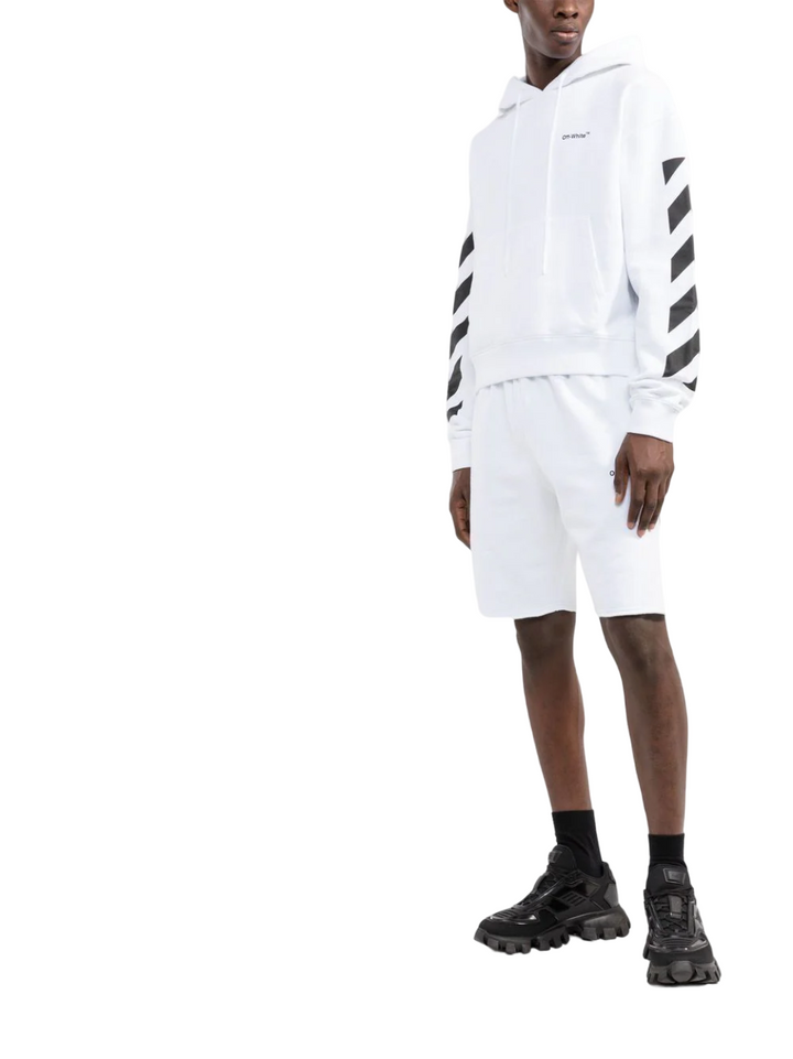 Off-White Diagonal Helvetica Oversized White Hoodie | Hype Vault Kuala Lumpur