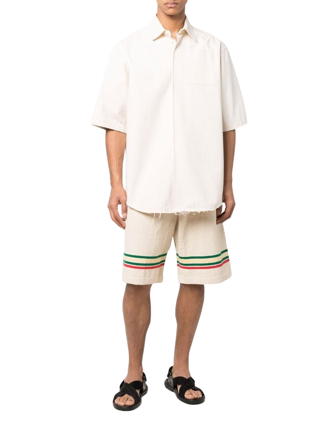 Jil Sander Stripe-Print Colored Shorts Beige | Hype Vault Kuala Lumpur 