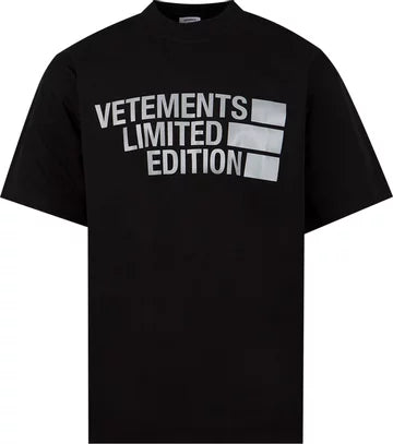 Vetements Big Logo Limited Edition T-Shirt Black/Silver | Hype Vault Kuala Lumpur