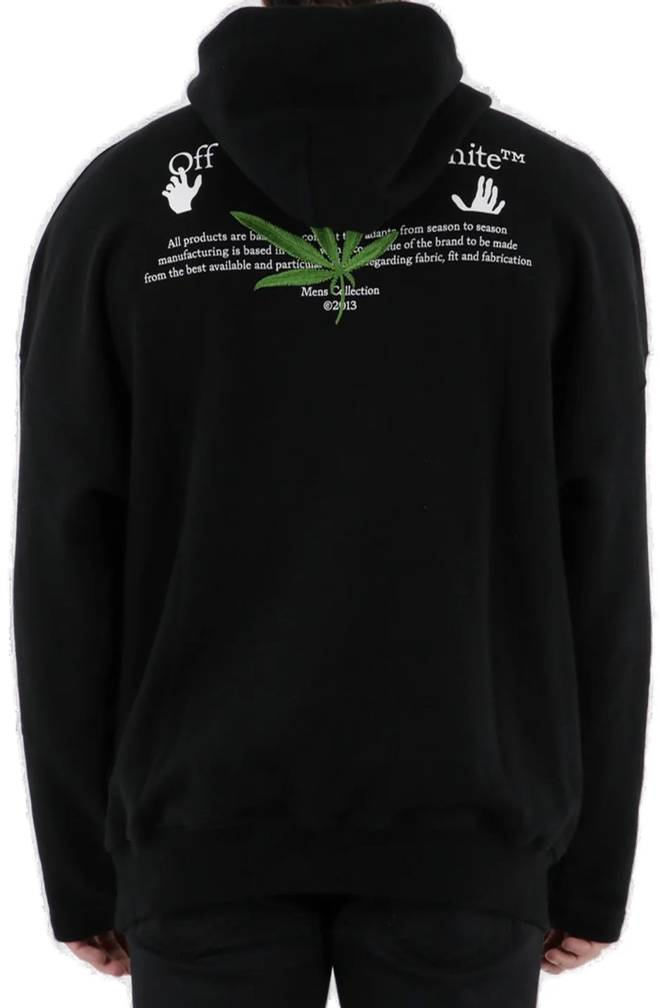 Off-White High Weed Extra Long Black Hoodie | Hype Vault Kuala Lumpur